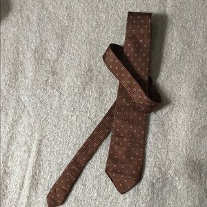 Vintage Christian Dior  Brown Patterned Men’s Tie